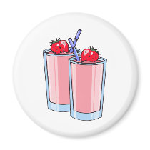 strawberry smoothie fridge magnet