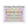 Strawberry Spring Martini Recipe Card Postcard