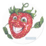 strawberry round sticker strawberry round sticker