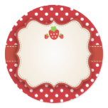 Strawberry Sticker Label