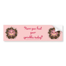 Strawberry Sun Days - Bumper Sticker (pink) bumper stickers
