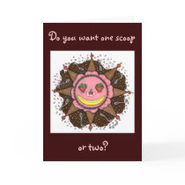 Strawberry Sun Days - Greeting card (chocolate)