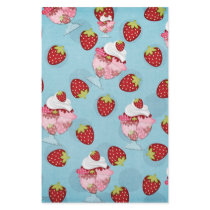 strawberry sundae stationery by Just2Cute strawberry sundae stationery