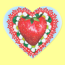 STRAWBERRY SWEETHEART VALENTINE'S DAY stickers