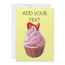 cupcake, cone, dessert, treat, sweet, cake, pastry, bake, bakery, cherry, desserts, sweets, zabaglione, sabayon, ovenbake, sillabub, peach melba, missive, syllabub, victuals, shirr, puff paste, pate feuillete, pastry dough, choice morsel, henry sweet, bakehouse, blancmange, frozen dessert, compote, fruit compote, titbit, afters, baked alaska, round shape, bone marrow, savoury, alimentation, aliment, tidbit, Invitation with custom graphic design