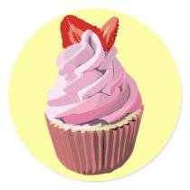 cupcake, cone, dessert, treat, sweet, cake, pastry, bake, bakery, cherry, syllabub, sillabub, puff paste, pate feuillete, shirr, peach melba, ovenbake, titbit, choice morsel, victuals, henry sweet, zabaglione, sabayon, pastry dough, bakehouse, spikelet, glochid, pricker, glochidium, afters, aculeus, unit of ammunition, frozen dessert, blancmange, compote, fruit compote, baked alaska, round shape, one shot, bone marrow, Sticker with custom graphic design