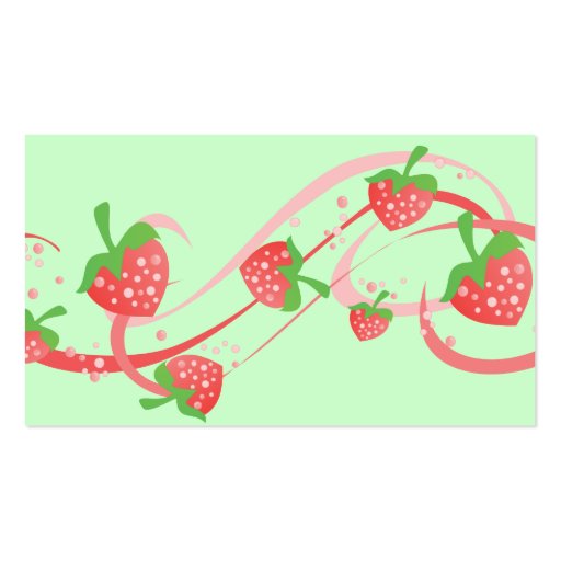 Strawberry Swirls Forever Business Card (back side)