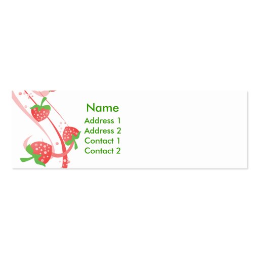 Strawberry Swirls Forever Skinny Cards Business Card (front side)