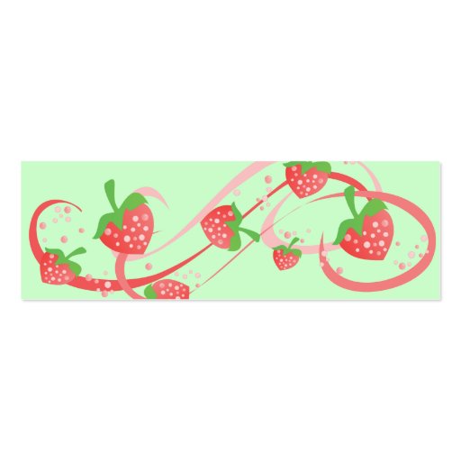 Strawberry Swirls Forever Skinny Cards Business Card (back side)