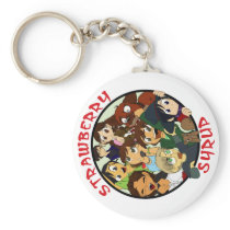Strawberry Syrup Chibi Circle Keychains