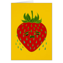 Strawberry Tears Doodle Art Card by oodlesdoodles Strawberry Tears Doodle Art Card