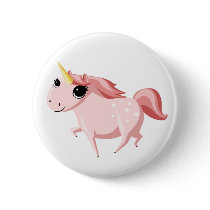 Strawberry the Pink Unicorn buttons by ButtermilkBiscuits Strawberry the Pink Unicorn buttons