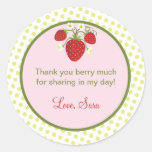 Strawberry Theme Favor Sticker stickers