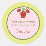 Strawberry Theme Favor Sticker stickers