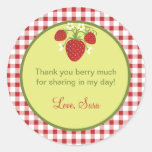 Strawberry Theme Favor Sticker stickers