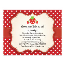 Strawberry {updated link below} personalized invite