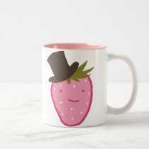 Strawberry Wearing A Top Hat mugs