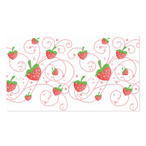 Strawberry Works Business Card Template (back side)