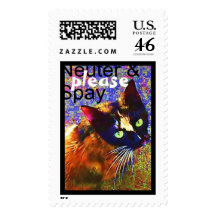 Stray Cat (3), Neuter & Spay, plea... - Customized Stamp