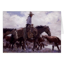 Stray Man Heads Home by WHD Koerner Greeting Card