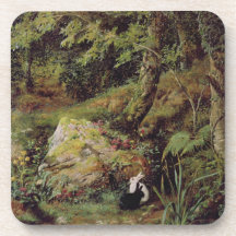 Stray rabbits beverage coasters