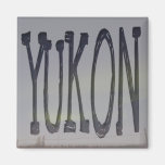 Streaks of Northern Lights; Yukon Souvenir Fridge Magnet