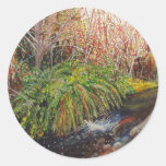 Stream Watercolor Round Sticker