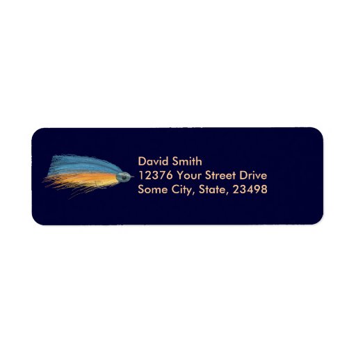 Streamer Fly Fishing Lure Art Label Zazzle