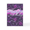 Streamer's & Confetti Birthday Card card