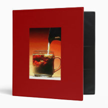 Streaming Cream Into Coffee 3 Ring Binder