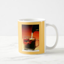 Streaming Cream into Coffee Mugs