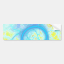 Streams of Joy – Cosmic Aqua & Lemon Bumper Sticker