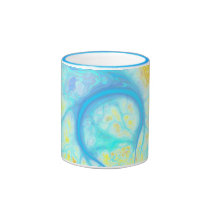 Streams of Joy – Cosmic Aqua & Lemon mugs