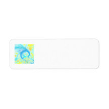 Streams of Joy – Cosmic Aqua & Lemon Return Address Labels