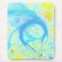 Streams of Joy – Cosmic Aqua & Lemon mousepads
