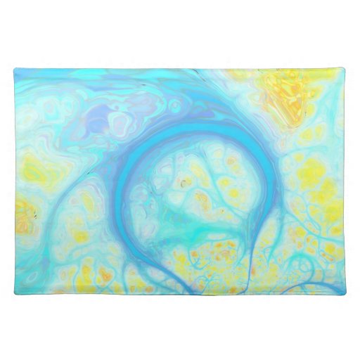 Streams of Joy – Cosmic Aqua & Lemon Place Mat