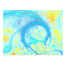 Streams of Joy – Cosmic Aqua & Lemon Post Cards