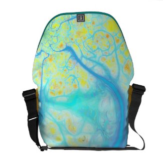 Streams of Joy – Cosmic Aqua & Lemon rickshawmessengerbag