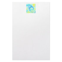 Streams of Joy – Cosmic Aqua & Lemon Stationery Design