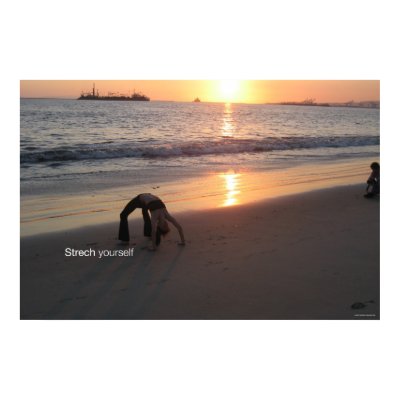 strech yourself posters by mitchthrower