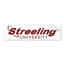 STREELING UNIVERSITY bumper sticker bumper stickers by teebag STREELING UNIVERSITY bumper sticker bumper stickers