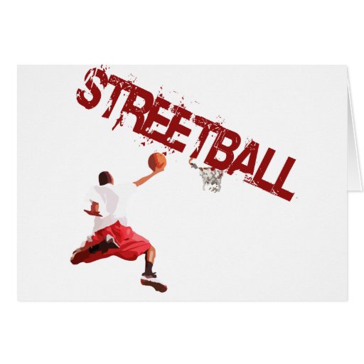 Street Basketball Dunk Greeting Card