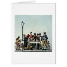 Street Breakfast engraved by G.Hunt, 1825 (engravi Greeting Cards