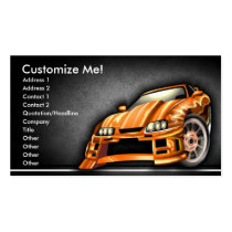aftermarket, automotive, cars, customs, fast, games, hot, rod, imports., import, japanese, need, transportation, Business Card with custom graphic design