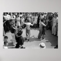 Street Dance, Crowley, Louisiana, 1930s Print