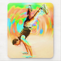 Street Dancing, Green/Yellows/Oranges, No-Sil't Mousepads