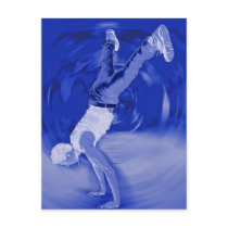 Street Dancing - in Blue Postcards
