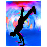 Street Dancing, Silhouette, Blues/Reds/Pink Shades Shirts