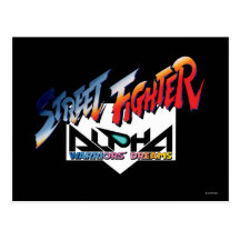 Street Fighter Alpha Logo Postcards
