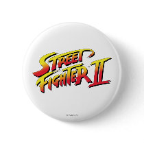 Street Fighter II Logo Pinback Button
